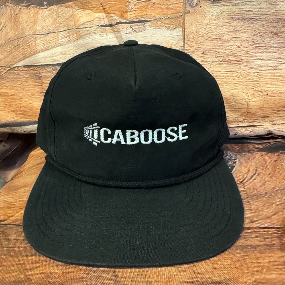 Richardson 256 Caboose Train Black Rope Snapback Hat Cap Vintage Retro Trucker